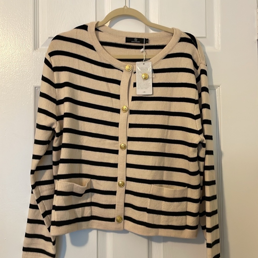 Knitted  Striped cardigan Sweater
